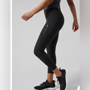 Athleta Rainier Unbrushed 7/8 Tight Black Size SMALL